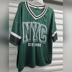 NYC Kids Green Jersey Top